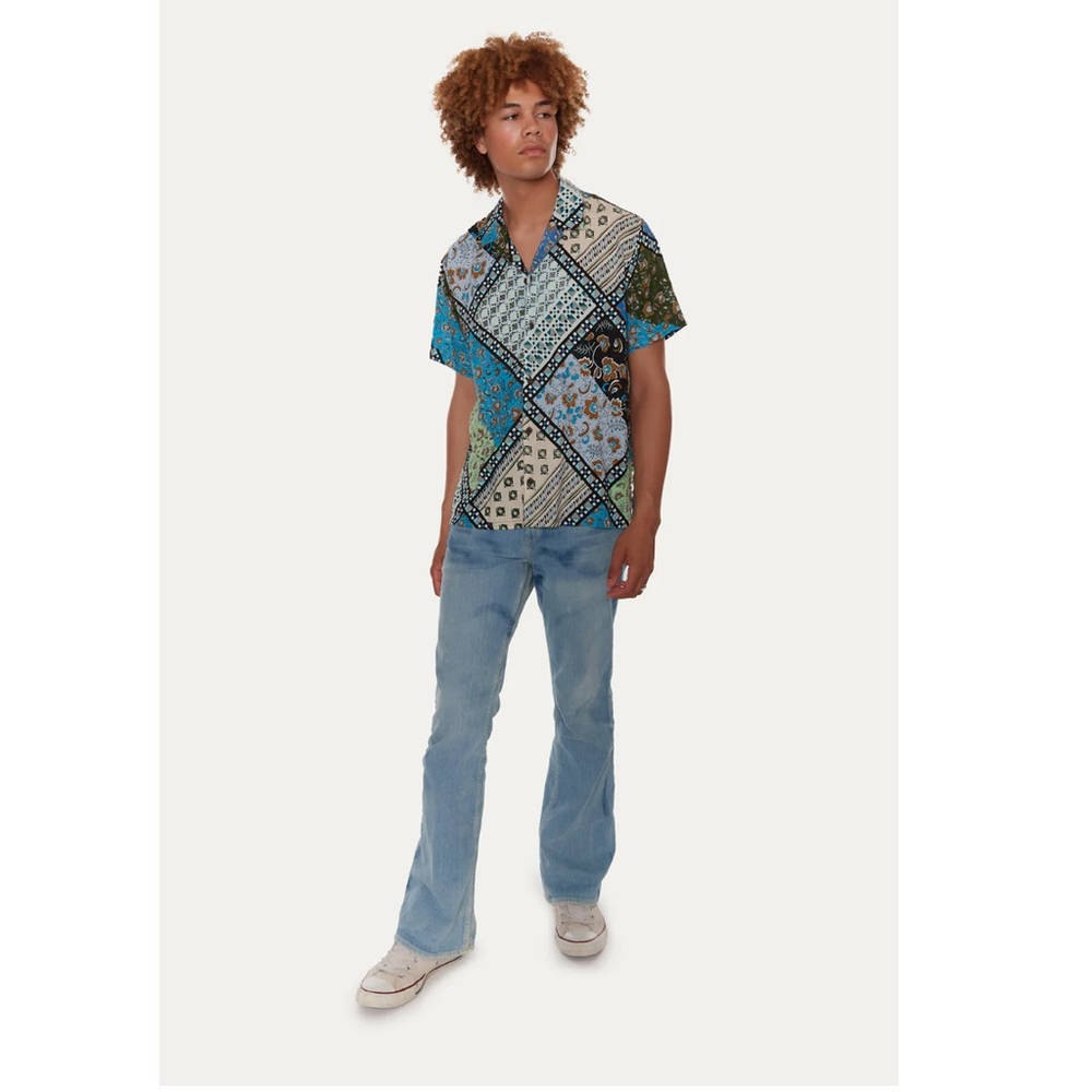 RAGA Arnav Multicolor Patchwork Button Down Men S… - image 9